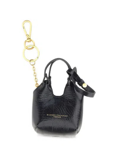 Gianni Chiarini Dua Leather Keyring In Black