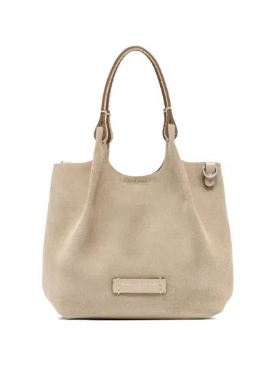 Gianni Chiarini Dua Leather Shoulder Bag In Neutral