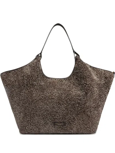 Gianni Chiarini Dua Leather Tote Bag In Brown
