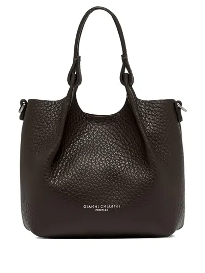 Gianni Chiarini Dua Leather Tote Bag In Black