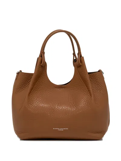 Gianni Chiarini Dua Leather Tote Bag In Brown