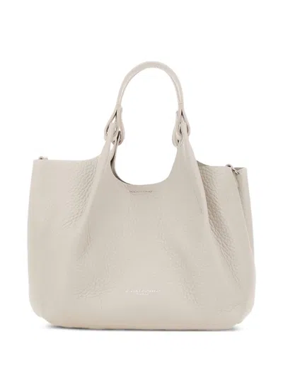 Gianni Chiarini Dua Leather Tote Bag In Neutral