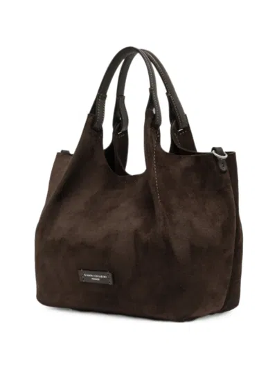Gianni Chiarini Dua Logo-patch Tote Bag In Brown