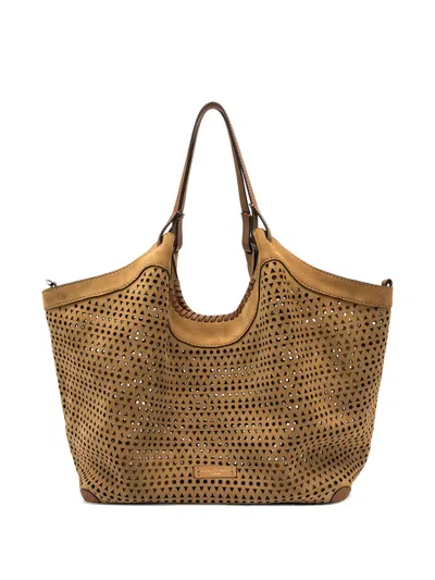 Gianni Chiarini Dua Perforated Leather Tote Bag