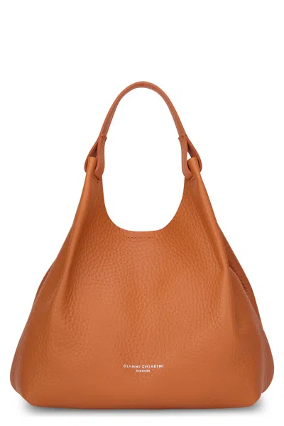 Gianni Chiarini Dua Shoulder Bag In Leather In Brown