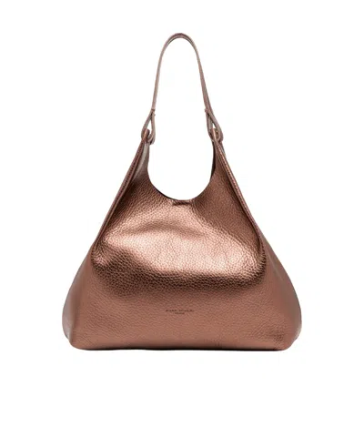 Gianni Chiarini Large Dua Leather Shoulder Bag In Brown