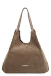 Gianni Chiarini Dua Suede Bag In Gray