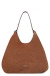 Gianni Chiarini Suede Shoulder Bag Gold-tone Hardware