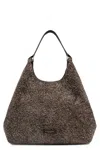 Gianni Chiarini Suede Shoulder Bag Gold-tone Hardware In Brown