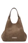 Gianni Chiarini Dua Suede Top-handle Tote Bag In Gray
