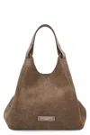 Gianni Chiarini Dua Suede Top-handle Tote Bag In Gray