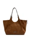 Gianni Chiarini Dua Suede Leather Shoulder Bag In Brown