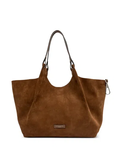 Gianni Chiarini Dua Suede Leather Shoulder Bag In Brown