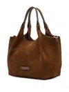 Gianni Chiarini Dua Suede-leather Tote Bag In Brown