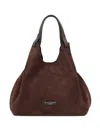 Gianni Chiarini Dua Suede Tote Bag In Brown