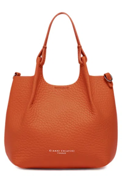 Gianni Chiarini Dua Top Handle Tote Bag In Orange