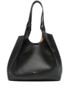 Gianni Chiarini Double Maxi Grain Leather Dua Shoulder Bag In Black