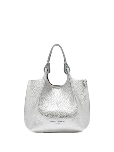 Gianni Chiarini Dua Tote Bag In Silver