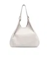 Gianni Chiarini Dua Double Handle Bag In Double Sand Leather In White