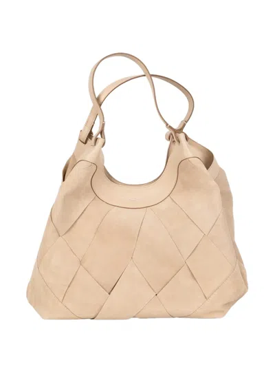 Gianni Chiarini Dua Woven-panel Tote Bag In Purple