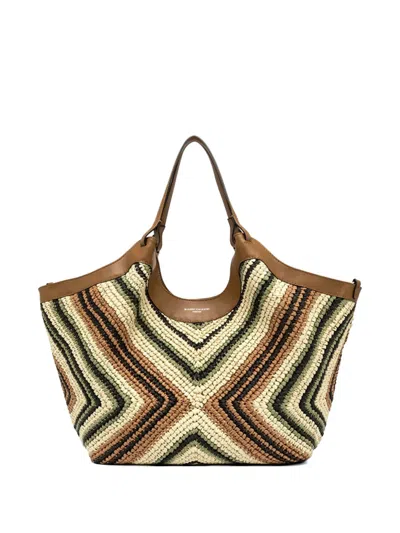 Gianni Chiarini Dua Woven Shoulder Bag In Red