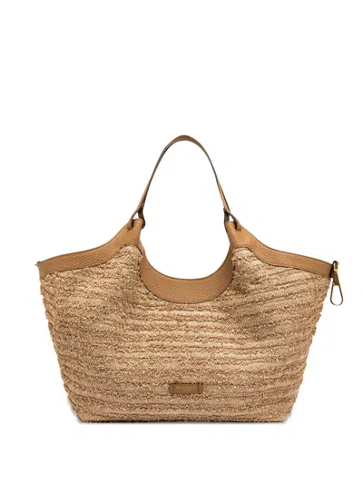 Gianni Chiarini Dua Woven Straw Tote Bag In Neutrals