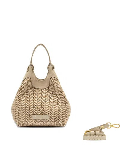 Gianni Chiarini Dua Woven Top-handle Tote Bag In Neutral