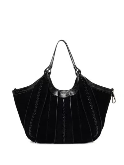 Gianni Chiarini Duo Panelled Leather Shoulder Bag In Black