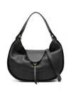 Gianni Chiarini Edith Crescent Flap Shoulder Bag In Black