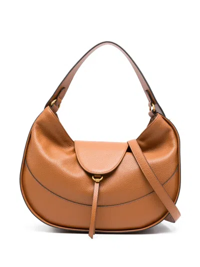Gianni Chiarini Edith Flap-closure Leather Shoulder Bag In Brown