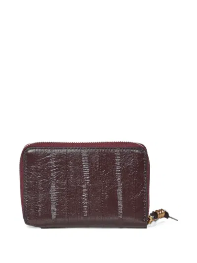 Gianni Chiarini Eel Crinkled-finish Wallet In Blue