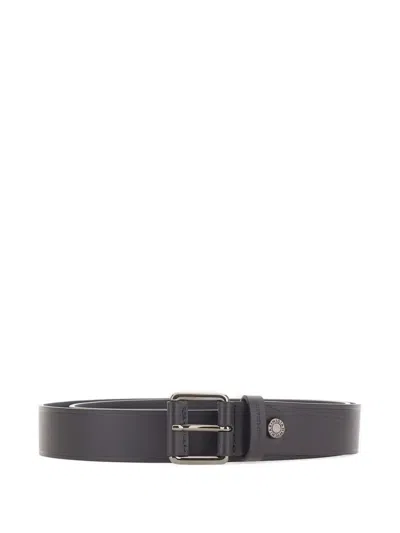 Gianni Chiarini Embossed Logo Leather Belt In Black