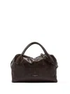 Gianni Chiarini Emily Brown Bag In Vintage-effect Leather In Brown