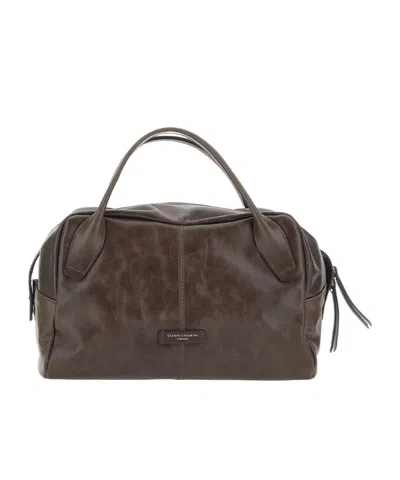 Gianni Chiarini Emily Zipped Handbag In Brown