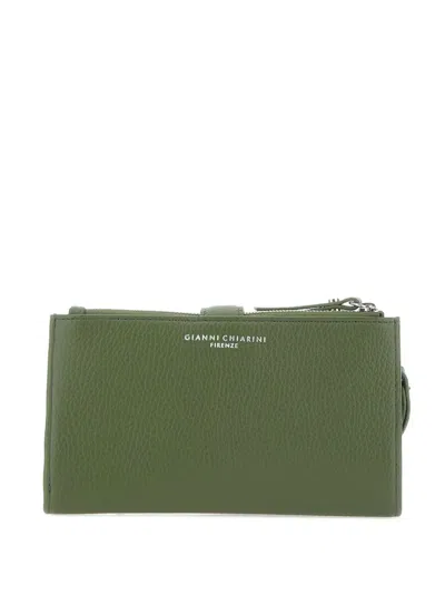 Gianni Chiarini Engraved-logo Wallet In Green