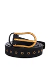 Gianni Chiarini Eyelet-detail Leather Belt In Black