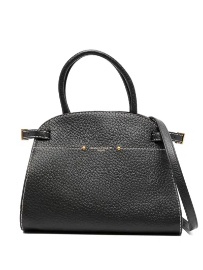 Gianni Chiarini Farah Grained-leather Tote Bag In Black