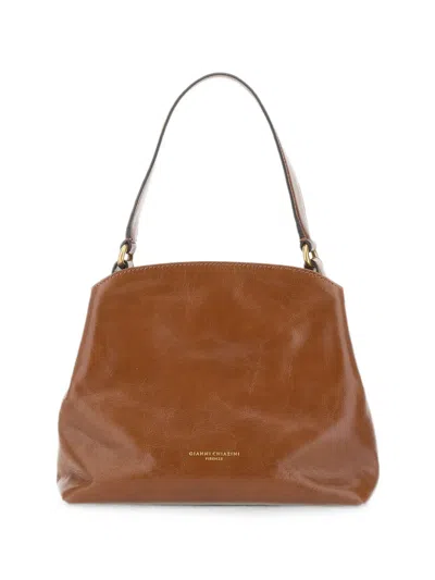 Gianni Chiarini Fiona Leather Shoulder Bag In Brown