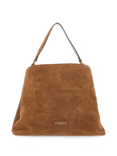 Gianni Chiarini Fiona Suede Tote Bag In Brown