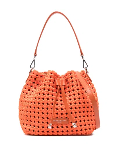 Gianni Chiarini Fiore Tote Bag In Orange