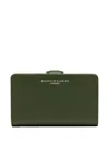Gianni Chiarini Flap-closure Pebbled Leather Wallet In Green