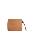 Gianni Chiarini Rectangular Suede Leather Shoulder Bag In Brown
