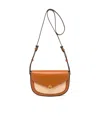 Gianni Chiarini Isa Leather Shoulder Bag With Flap In Brown