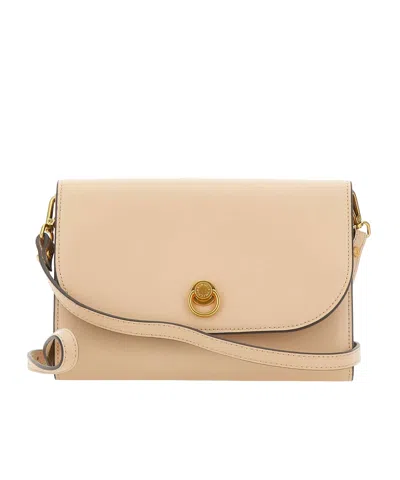Gianni Chiarini Flip Shoulder Bag In Nude
