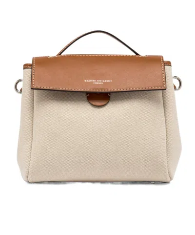 Gianni Chiarini Flip Shoulder Bag In Nude