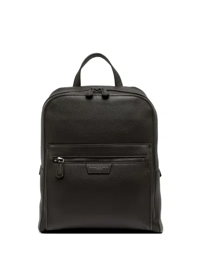 Gianni Chiarini Florence Grained-leather Backpack In Brown