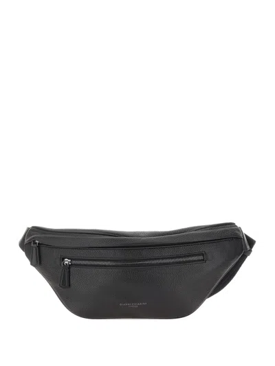 Gianni Chiarini Florence Logo-print Belt Bag In Black