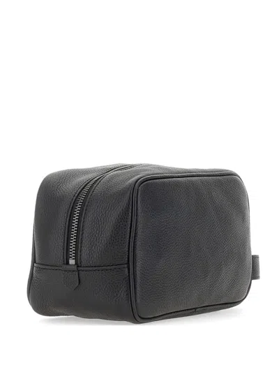 Gianni Chiarini Florence Logo-patch Wash Bag In Black