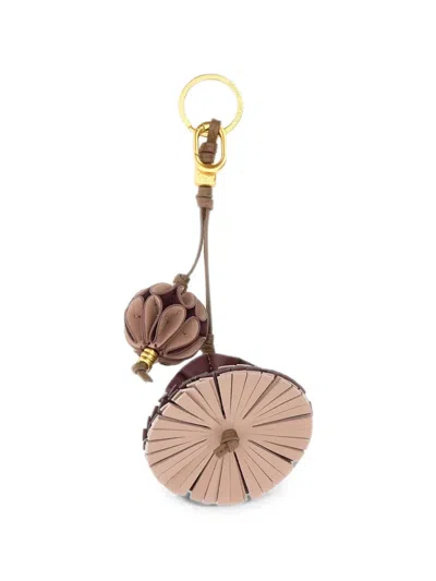 Gianni Chiarini Flower Ball Pleated Keyring In Metallic