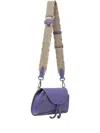 Gianni Chiarini Frayed-strap Satchel In Purple
